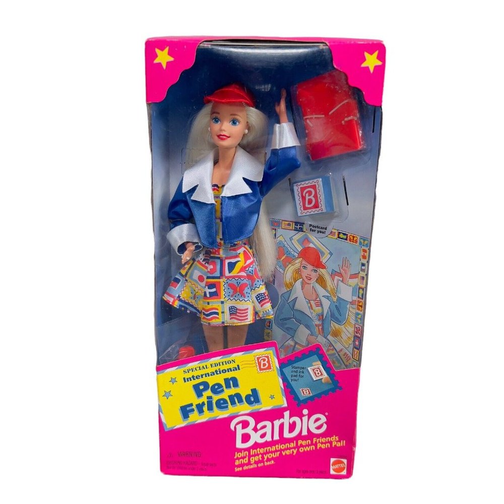 VTG 1995 International Pen Friend Barbie Doll Special Edition #13558 Mattel-NRFB